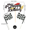 Checkered Racing Flag Toothpicks for Cupcakes & Party Decor