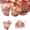 Pink satin ribbon rose petals folded into decorative shapes for DIY flower bouquets