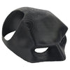 A black silicone bat cat Halloween mask with textured, sculpted features.
