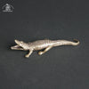 Handcrafted Copper Crocodile Incense Burner Figurine