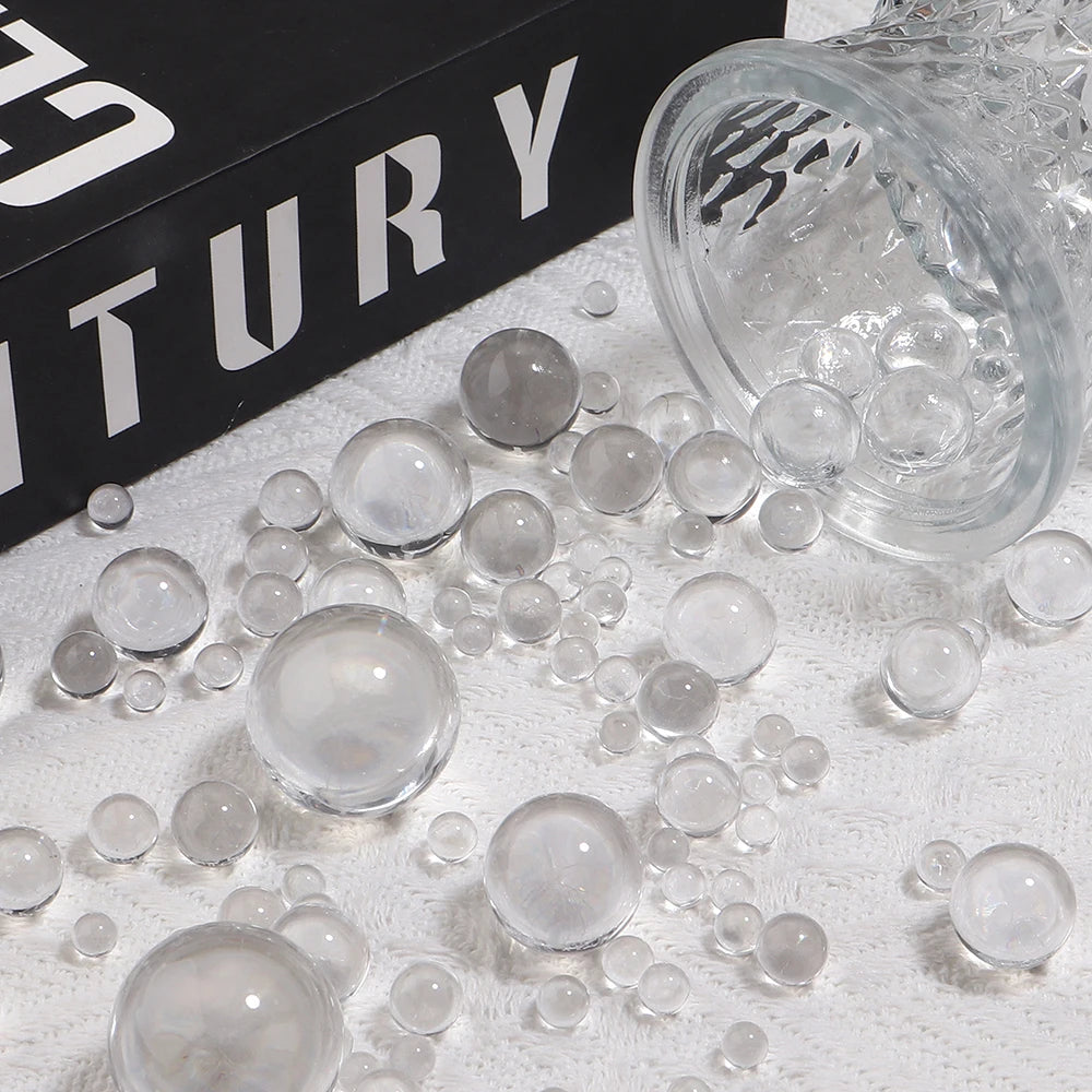 Crystal-Look Acrylic Round Beads for Crafts and Decor