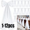 Un set de 1 à 12 nœuds de satin blancs pour showers de mariage, présentés dans divers styles et tailles.