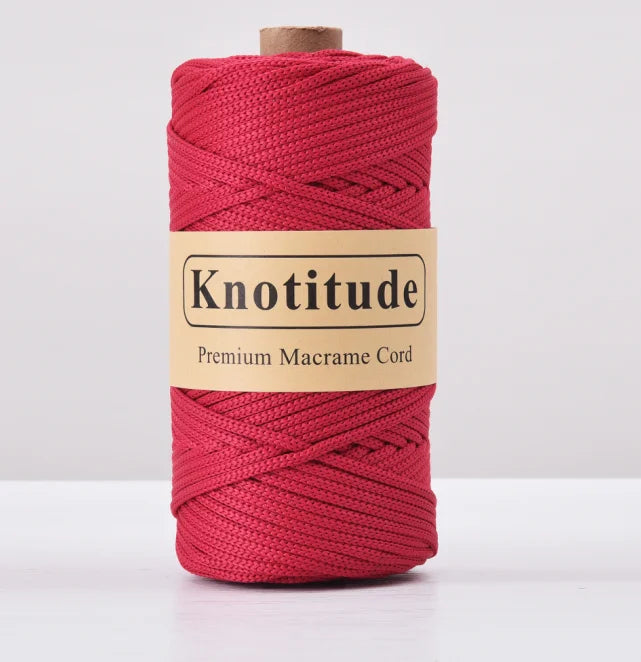 4mm Polyester Macrame Cord - 300g Spool for Knitting & DIY Crafts