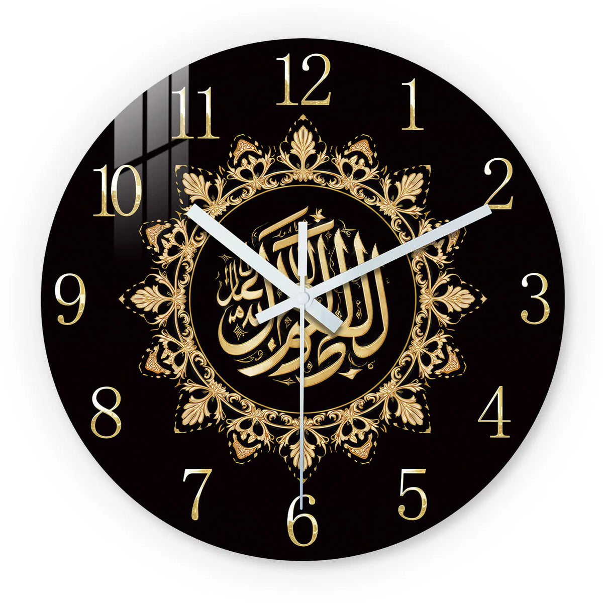 Geometric Line Modern Wall Clock – Silent Quartz, Gold Accents