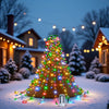 USB-Powered Waterfall Christmas Tree Lights with Remote
