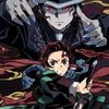 Anime style illustration of a male character with red hair and intense eyes in dark clothing
