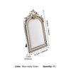 European-Style Velvet Jewelry Display Stand with Silver-Plated Floral Detail