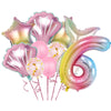 Purple Mermaid Birthday Party Supplies Kit for Girls