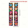 A vertical banner set featuring Day of the Dead and Dia de Los Muertos themed skulls and musical instruments.