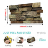 DIY marble wall sticker tiles showing the process of cutting, stripping, and applying paste for finish