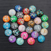 Mixed Color Resin Cabochons with Metal Foil Backing for Jewelry Making