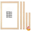 Wooden canvas stretcher frame bars in various sizes for painting and art display