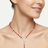 Faceted Crystal Rosary Necklace with Crucifix Pendant