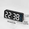 A black digital alarm clock with a bright display showing 22:38, featuring mood light and dual alarms.