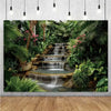 Forest Waterfall Wonderland Photography Backdrop