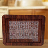 A wooden savings box with a progress tracker showing various dollar amounts.