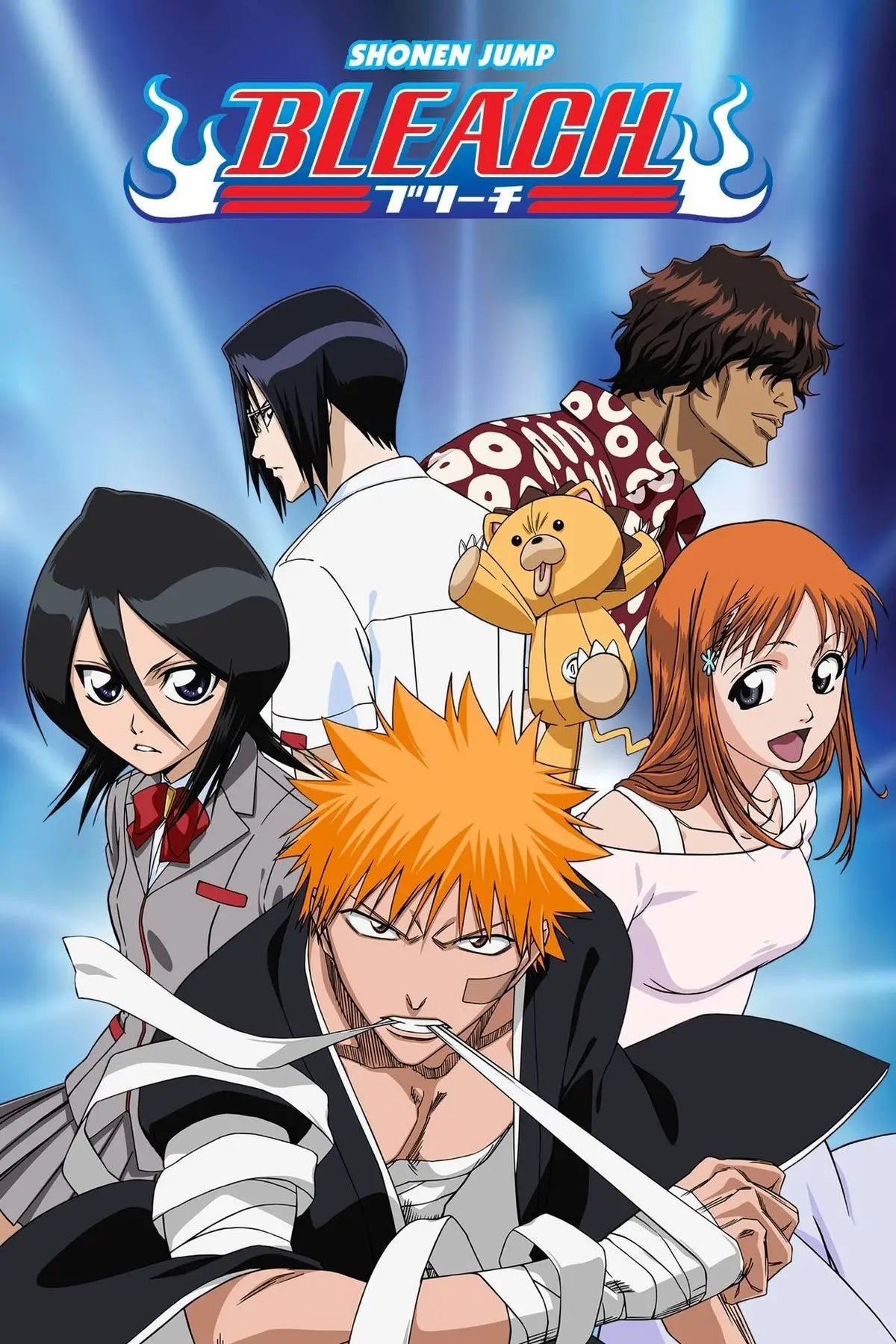 Anime Bleach Wandkunst Leinendruck mit Charakteren in dynamischen Posen