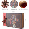 A 40-page vintage kraft scrapbook album with a dark brown cover and pink accents, featuring embossed text and a decorative ti