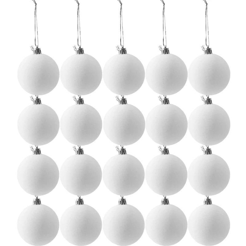 Velvet Christmas Ornaments with Flocked Finish