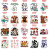 A collection of charming animal acrylic flatback charms featuring various animals and funny phrases for DIY crafts