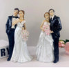 Resin Bride and Groom Cake Topper Figurine Set