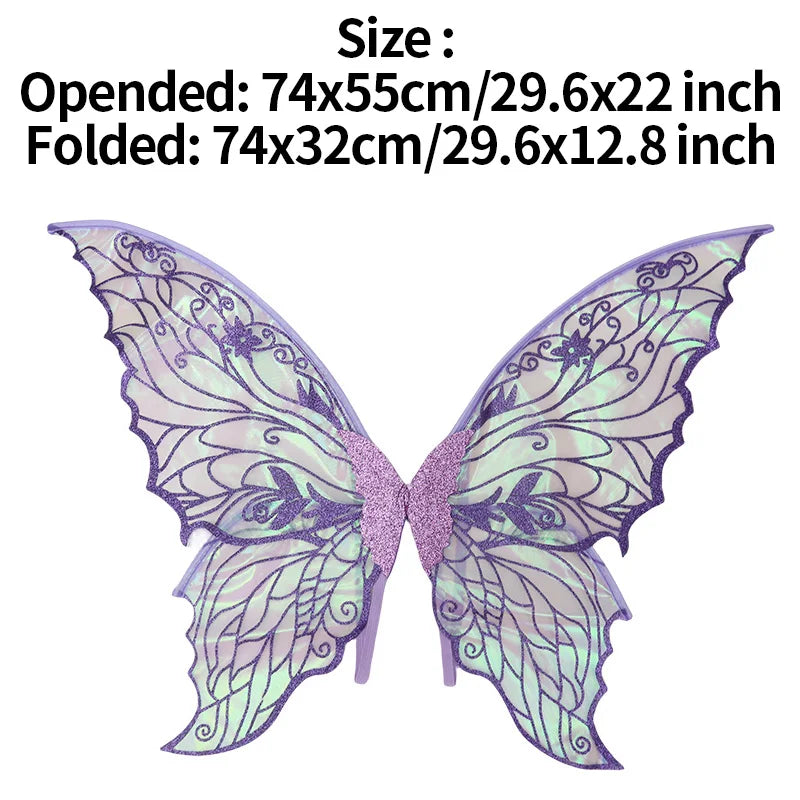 Gradient Fairy Wings with Elastic Shoulder Straps