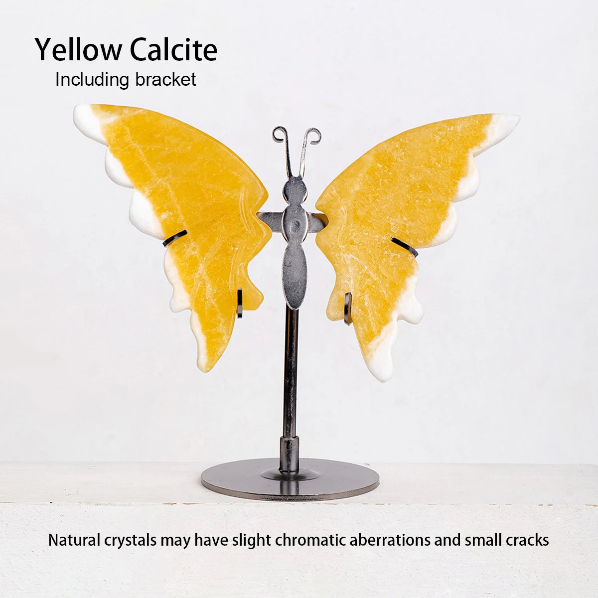 Hand-Carved Natural Amethyst Crystal Butterfly Desk Ornament