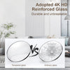 Comparison of tempered glass and ordinary glass, showing a clear difference in durability.