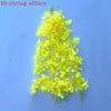 A yellow 10-string effect artificial wisteria hanging flower garland.
