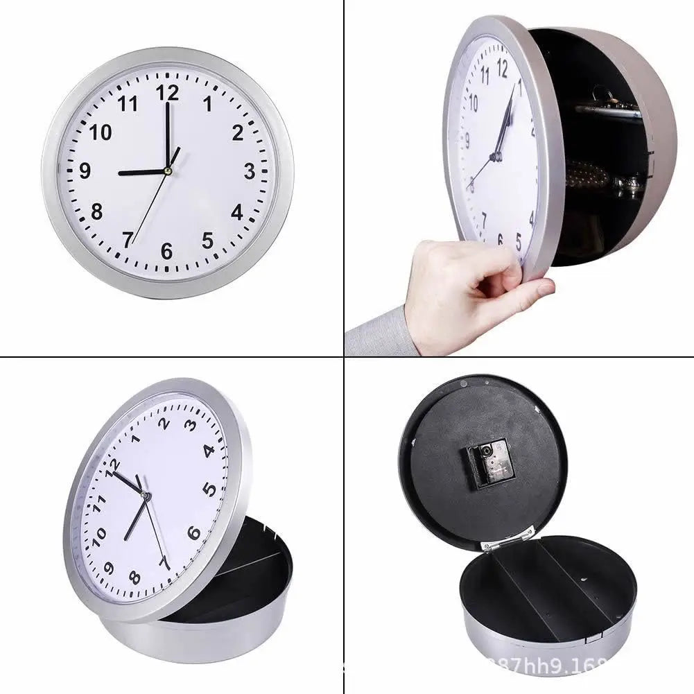 Hidden Compartment Wall Clock Safe