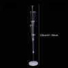 A clear balloon stand kit with a pole and base for party decorations, shown against a black background.