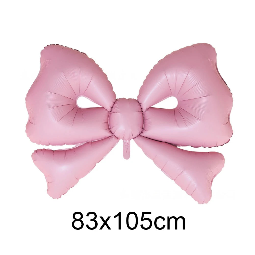 Pink bow cupcake topper set for birthday and bridal shower