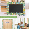 Decorative sticker roll featuring a bookshelf border design for versatile applications
