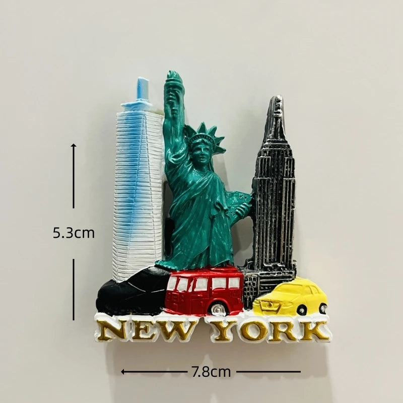 3D Resin Fridge Magnets – Iconic American Landmarks