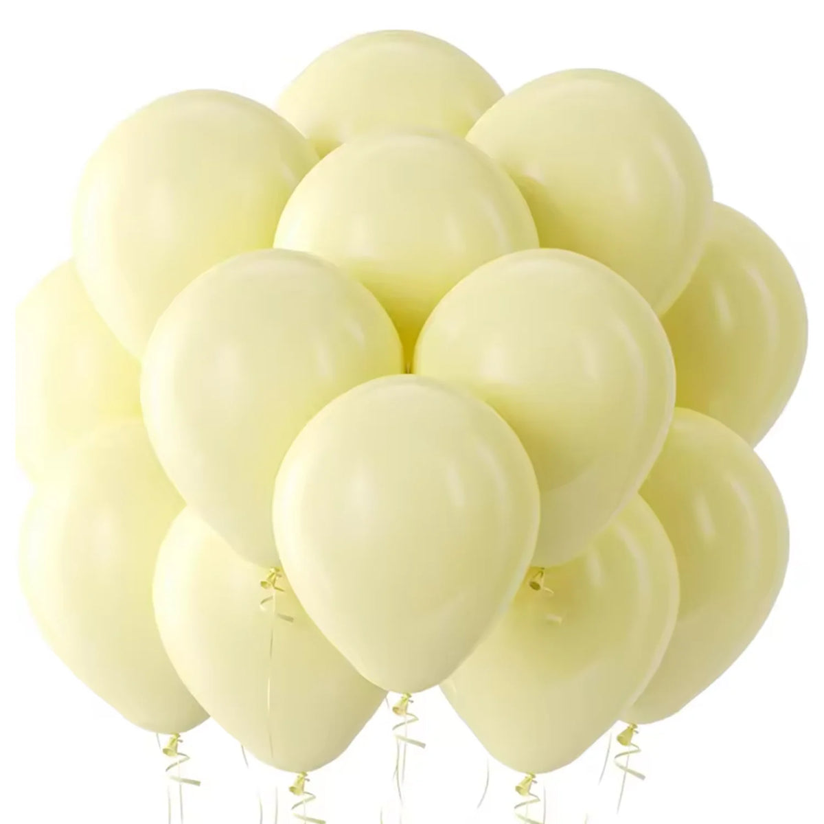 A bunch of pastel pink and blue latex balloons tied together for a party pack