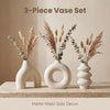 Wabi-Sabi Irregular 3D Printed Vase Set – Matte Minimalist Decor for Dried Flowers
