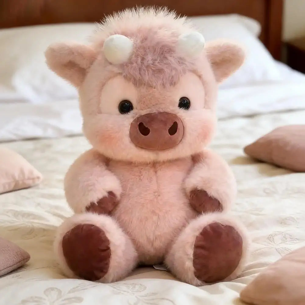 Adorable Running Pig Plush Toy – Soft Calf Stuffed Animal Pillow, 17.7 Inches