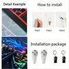 Installation guide showing steps for installing a decorative fabric wall tapestry, including the product and packaging compon