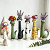 Cute Cat-Shaped Resin Vase for Home Decor