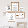 A set of five framed canvas wall art prints featuring Spanish Bible verses like Salmos 23 and Dios mi alegría.