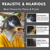 A realistic latex fish head mask with a large mouth opening shown in a close-up view.