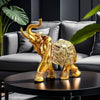 Boho Elephant Resin Statue – Handcrafted Ethnic Home Decor