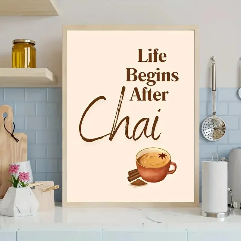 Tea Lovers Canvas Wall Art – Modern Kitchen Decor