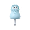 Light blue cartoon cat wall hooks for organization with a cute face design