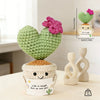 Handmade Crochet Tulip & Sunflower Potted Plant Set