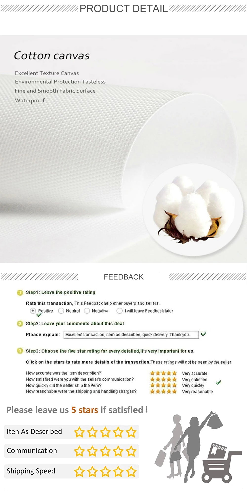 A close-up of white cotton canvas material showing texture and waterproof properties.