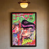 A vibrant anime poster featuring a character from JoJo's Bizarre Adventure with Japanese text and pricing information.