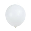 A single pearl white latex balloon against a white background.