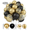 A collection of 30 pearl and gold confetti balloons in various sizes and colors.
