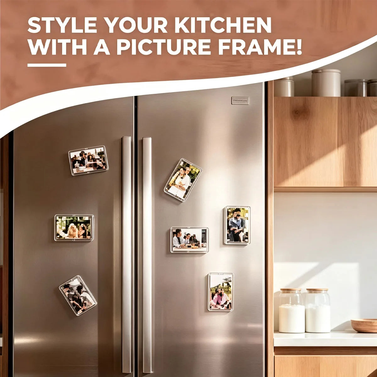 Magnetic Acrylic Photo & Card Display Frame for Car or Home
